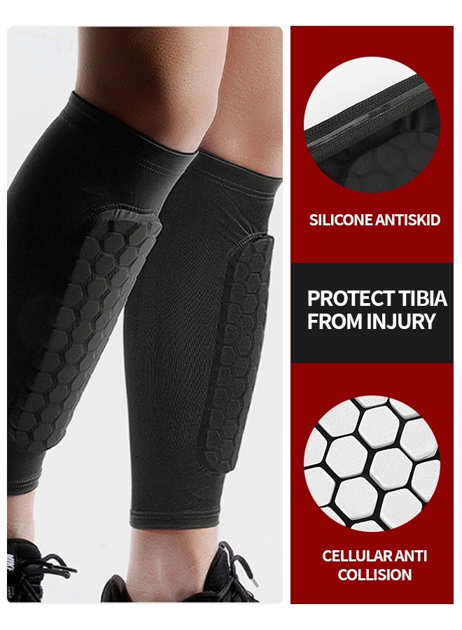 GROIC 1 Pair Honeycomb Knee Pads Leg Guard Covers Knee Brace Compression Knee Sleeves Training Knee Injury Prevention Anti-Slip Protective Pads for Basketball Basketball Training Running  - Image 5