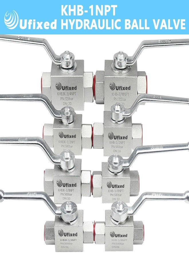 Ufixed Universal Hydraulic Ball Valve 2 Way 1 Inch NPT Female Hydraulic Valve 4560 PSI Shut-Off High Pressure Ball Valve KHB - Image 5