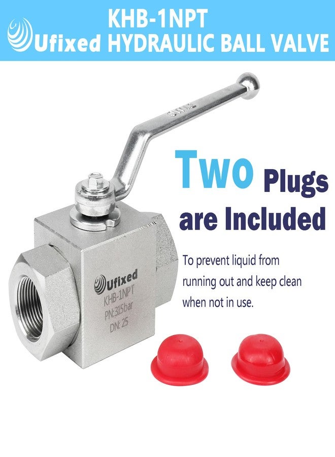 Ufixed Universal Hydraulic Ball Valve 2 Way 1 Inch NPT Female Hydraulic Valve 4560 PSI Shut-Off High Pressure Ball Valve KHB - Image 2