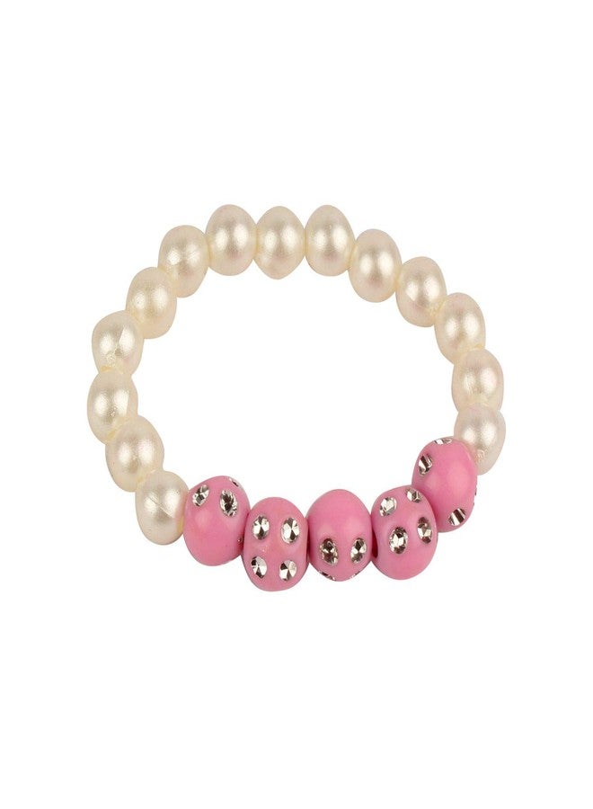 Coco Candy Kids Fashion Jwellery White & Pink Bracelet - Age [ 1 Yr - 12 Yrs ]
