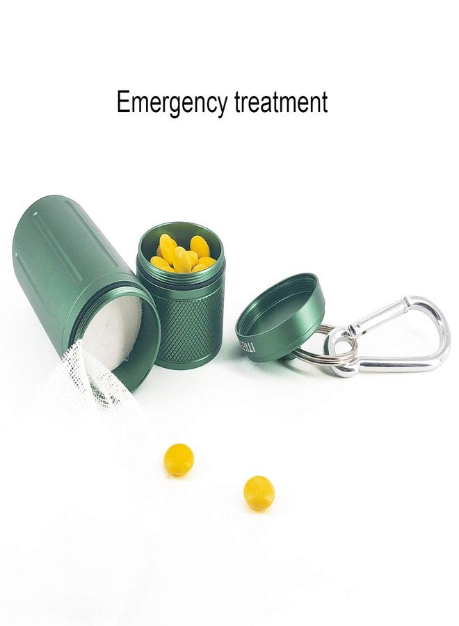 MEECN Two Layer Large Pill Organizer, Aluminum Container, Waterproof, can Store Pills Anything Sizes, Vitamins, Cod Liver Oil, Supplements and Medication, Rv Products, Size:1.6 x 1.6 x 4.4 in (Green - Image 4
