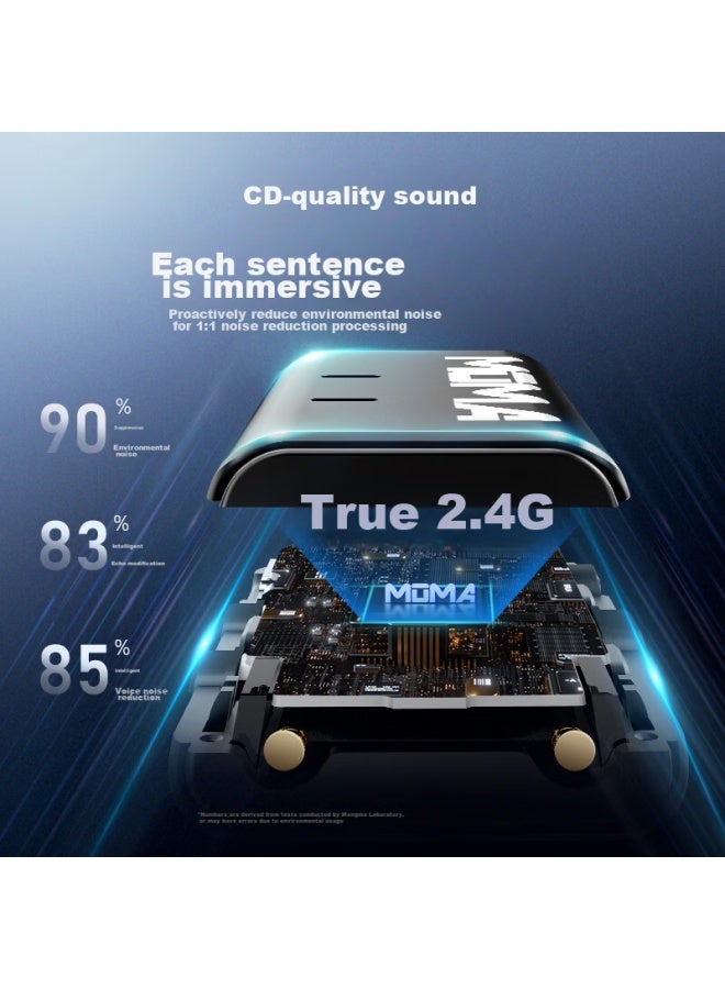MOMA Mengma Lark M1 Wireless Lavalier Microphone Noise Reduction Microphone, Moma Mengjim1 Microphone, Apple Phone Vlog Interview Outdoor Shooting Microphone Receiver - Image 2