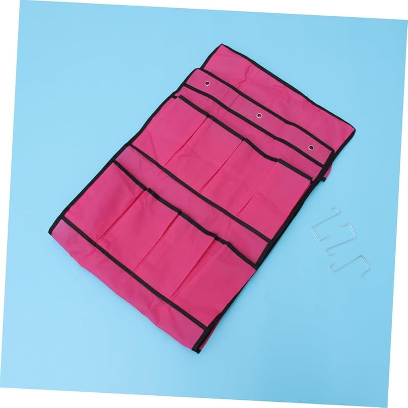 Zerodeko حقيبة تخزين الأحذية فوق الباب 20 جيب منظف اللون الوردي الحجم المتوسط - Image 5