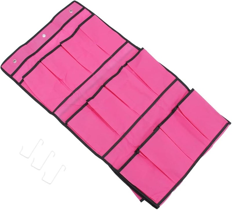 Zerodeko حقيبة تخزين الأحذية فوق الباب 20 جيب منظف اللون الوردي الحجم المتوسط - Image 1