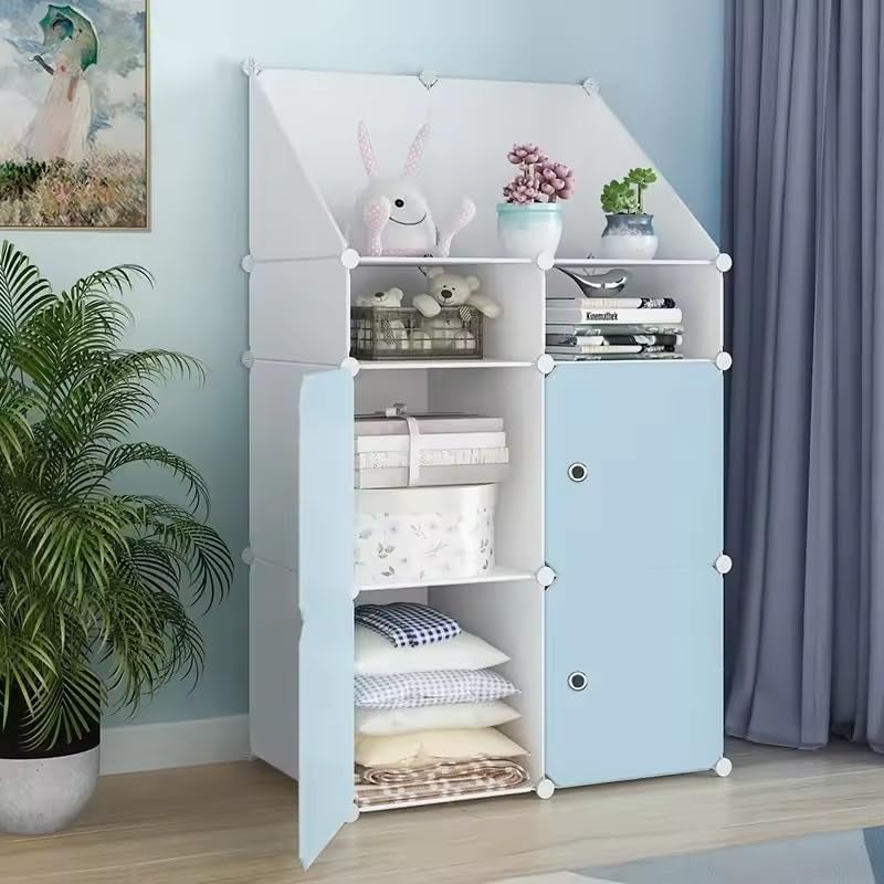 Ticoh 6 Door Plastic Wardrobe for Kids - Cupboard for Clothes Storage Rack, Almirah for Clothes, Baby Collapsible Wardrobe, Multi-Purpose Kids Storage Organizer for Books,Toy,Living Room - Image 3