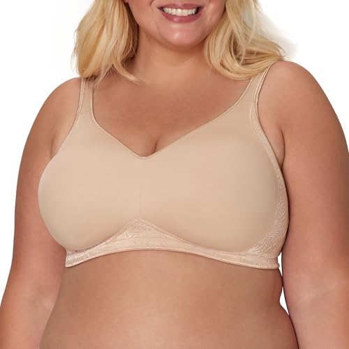 PLAYTEX Womens 18 Hour Side & Back Smoothing Wireless Bra, Cool Comfort Wire-free Single Or 2-pack Bras, Nude, 44C US - Image 1