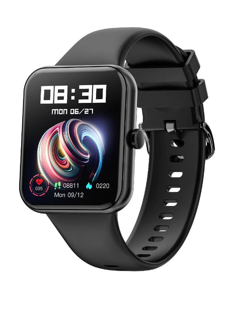 LW - Ultra-Long Battery Life Heart Rate/Sleep and Activity Tracking Smartwatch Sports Fitness Tracker - Black - Image 1
