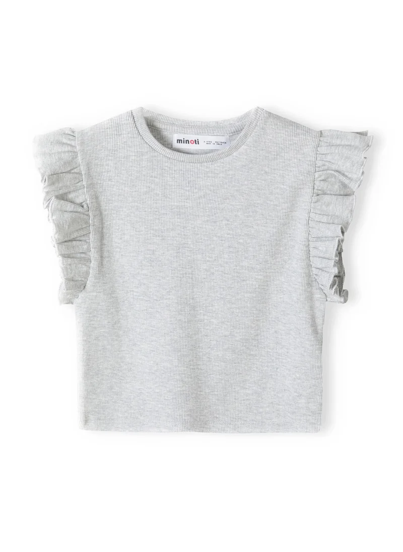 MINOTI Kids Girls Rib T Shirt