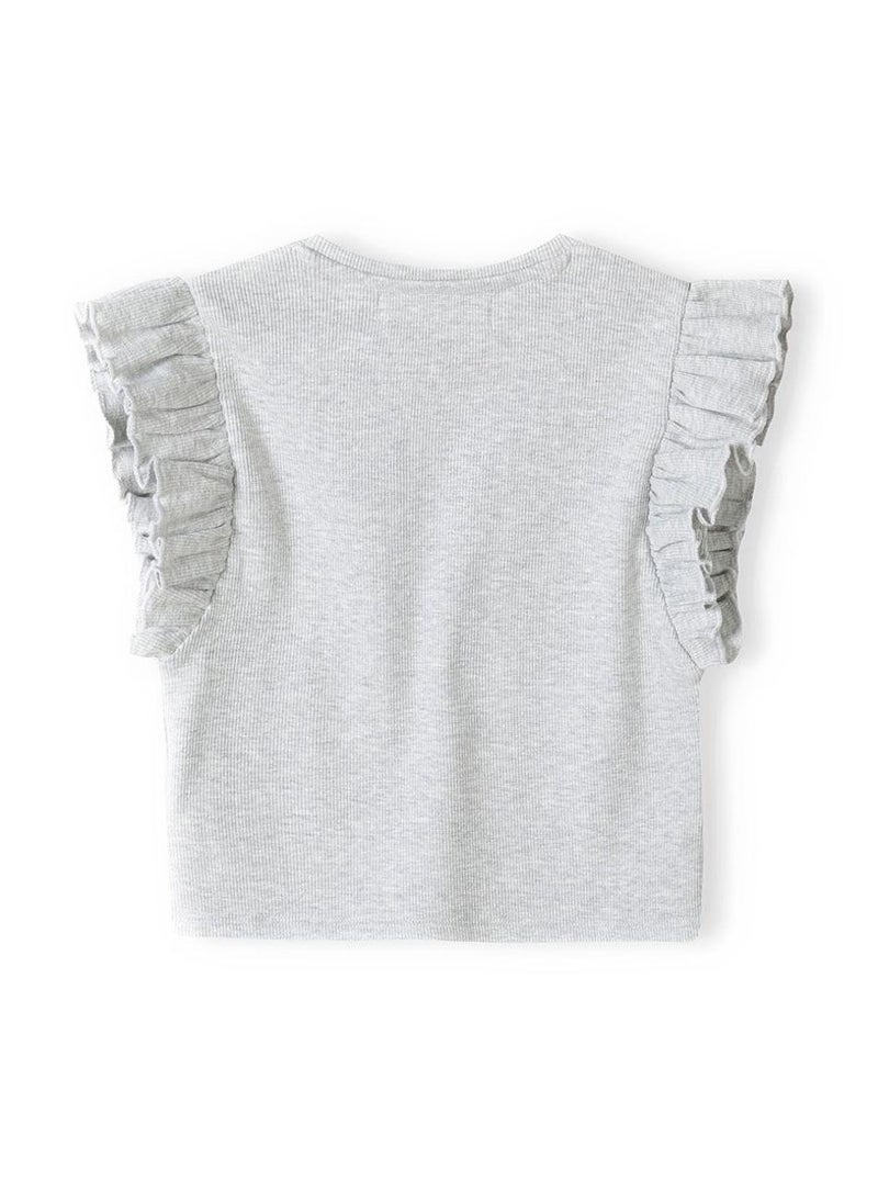 مينوتي توب بناتي بدون أكمام بكشكش على الأكتاف - Image 4