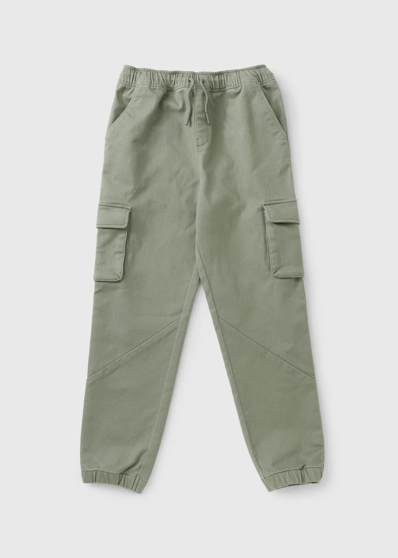 Matalan Boys Sage Knitted Cargo Trousers