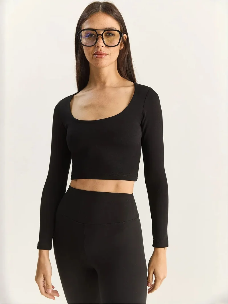 Bianco Lucci LUCCI Basic Crop Top