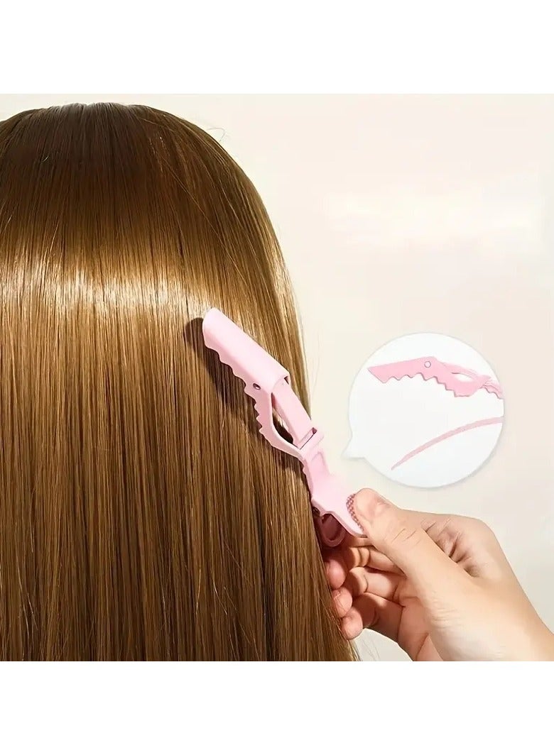 ORiTi 6Pcs Pink Alligator Clips for Hair Styling Salon Hair Clip Professional Clips Duckbill Clip Pink Hair Clips Styling Accesories for Makeup Removal and Facial Washing - Image 3