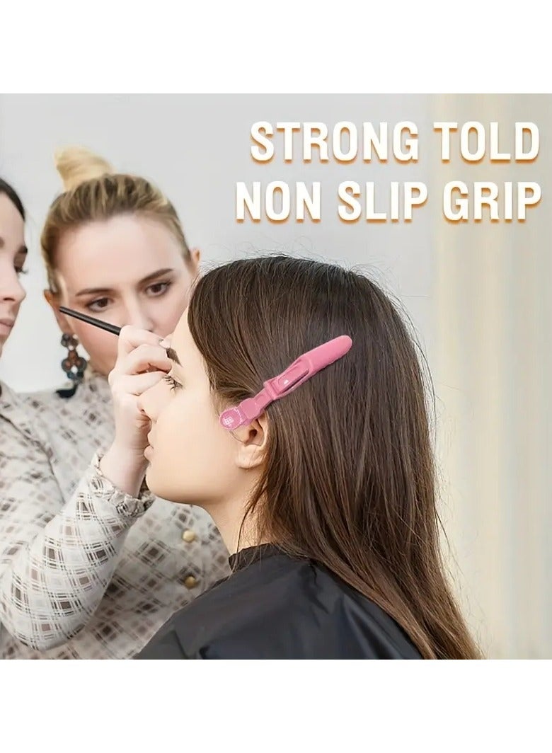 ORiTi 6Pcs Pink Alligator Clips for Hair Styling Salon Hair Clip Professional Clips Duckbill Clip Pink Hair Clips Styling Accesories for Makeup Removal and Facial Washing - Image 5