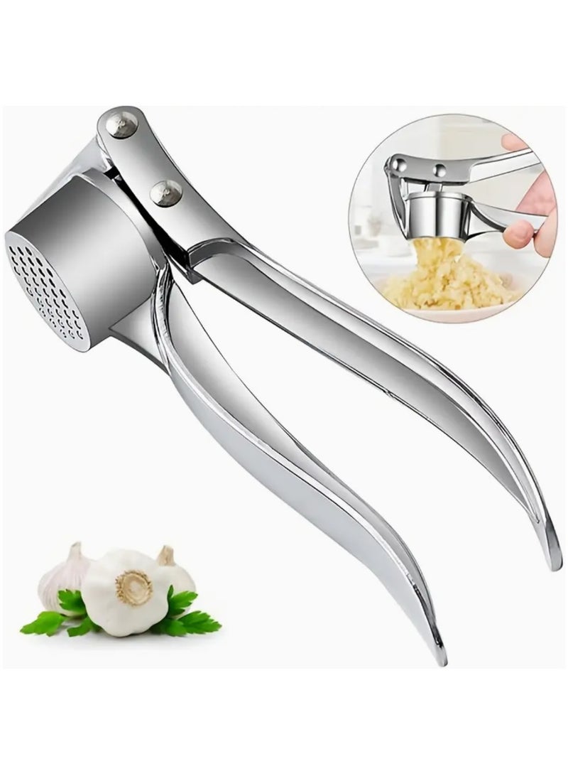 Heavy-Duty Garlic Press & Crusher - Manual Garlic Press with Non-Slip Grip, Dishwasher Safe Garlic Slicer, Garlic Presser for Kitchen - Image 1