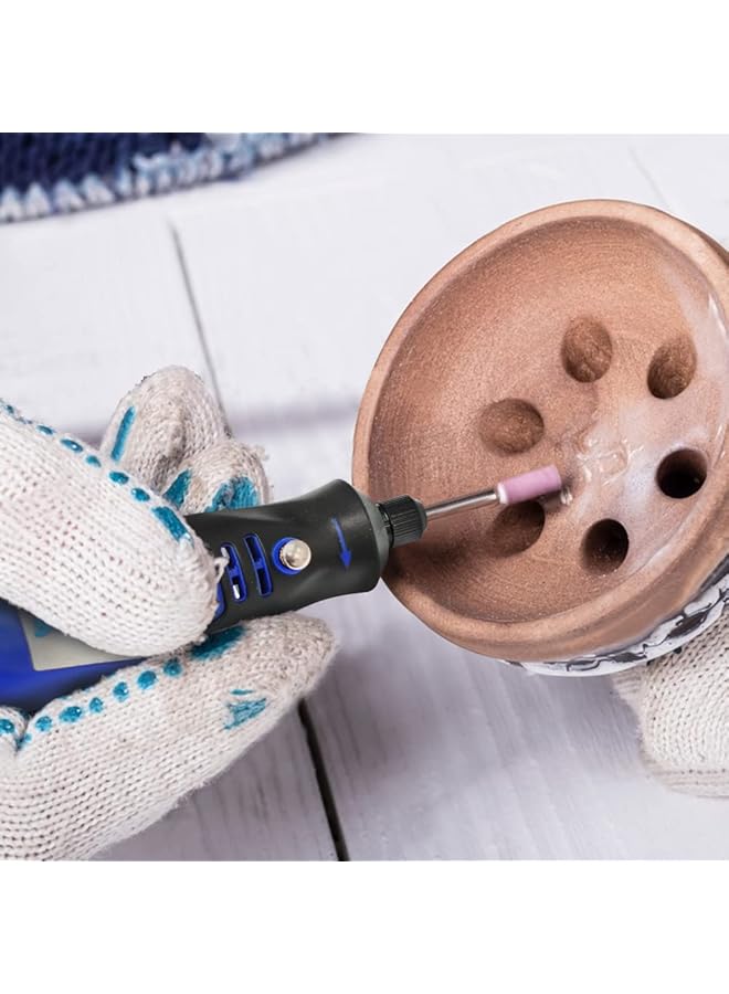 VTOOLS 3.6V Cordless Mini Grinder With 43 Pc Accessory Set Rotary Tool For Polishing Cleaning And Engraving Blue Vt1212 - Image 4