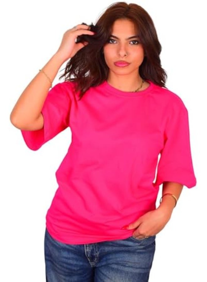 Mosca Women's Wear Half-Sleeve Cotton T-Shirt, Oversize - Image 2