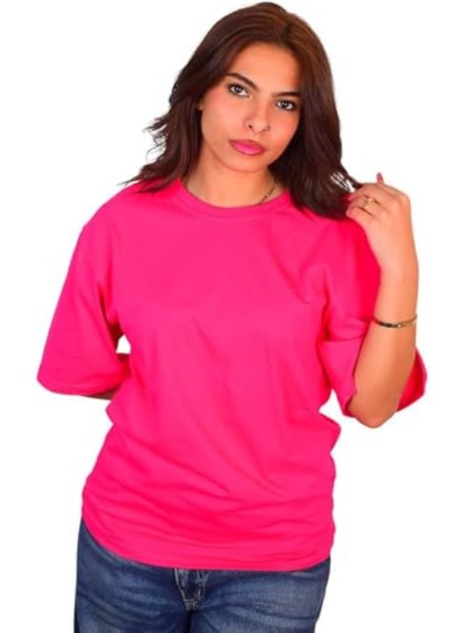 Mosca Women's Wear Half-Sleeve Cotton T-Shirt, Oversize - Image 3