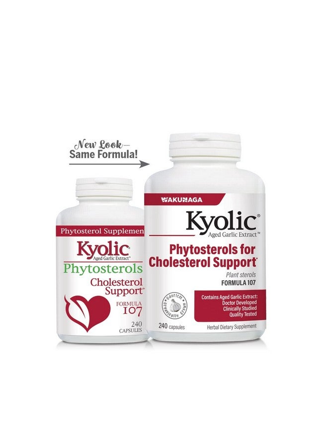 Kyolic Aged Garlic Extract Formula 107, Phytosterols for Cholesterol Support, 240 Capsules (Packaging May Vary) - Image 5