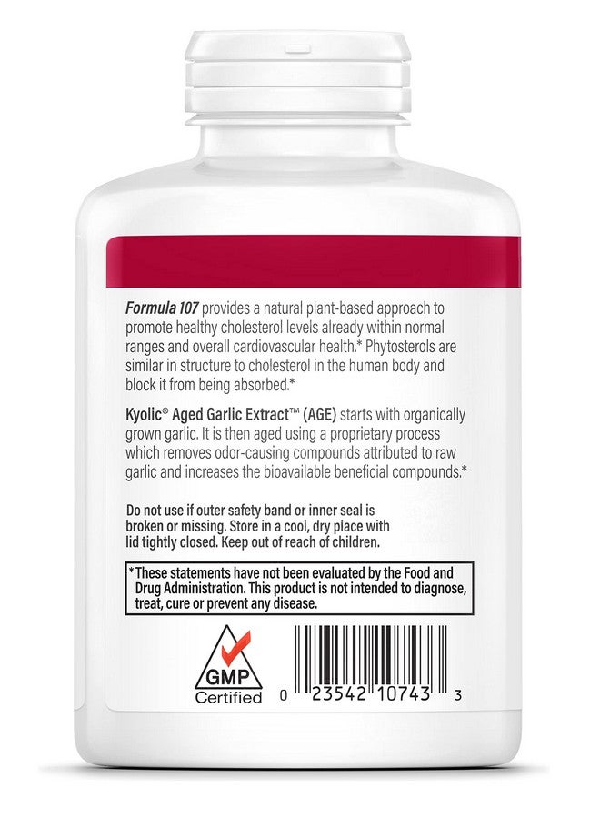 Kyolic Aged Garlic Extract Formula 107, Phytosterols for Cholesterol Support, 240 Capsules (Packaging May Vary) - Image 2
