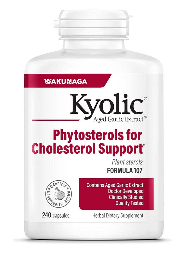 Kyolic Aged Garlic Extract Formula 107, Phytosterols for Cholesterol Support, 240 Capsules (Packaging May Vary) - Image 1