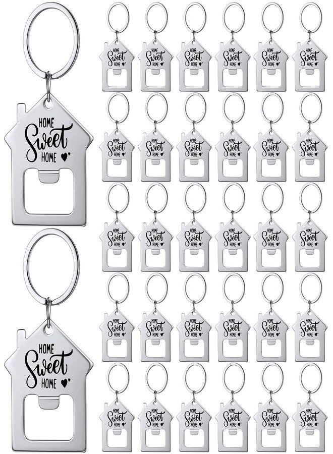 Jingmore New Home Keychains Bulk Estate Agent Gifts for Guests Home Bottle Opener House Keyrings Housekeeping Week Appreciation Gift Housewarming Party Favors(30 Pcs) - Image 1