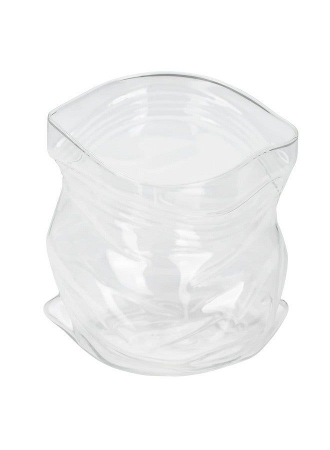 Restaurantware Restaurantware-22 Ounce Unzipped Bag Bowl, 1 Small Glass Bag - Realistic Crinkled Edges, Serve Candy, Popcorn, or Nuts, Clear Glass Bag Bowl, Dishwashable, Flat Base - Image 2