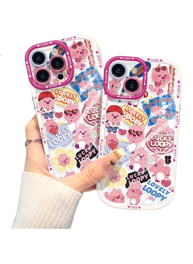 Inkaida Yingkaida Iphone 13 Case, Full Protection Shockproof Anti-Fingerprint Creative Premium Protective Case For Men And Women, Puff Case In Pink Luobi - Image 1