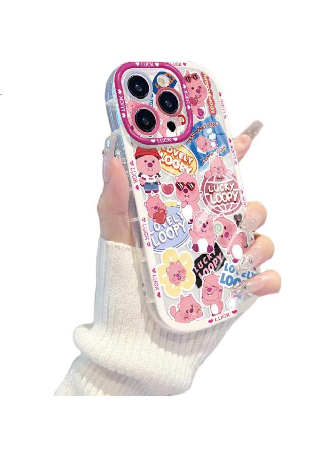 Inkaida Yingkaida Iphone 13 Case, Full Protection Shockproof Anti-Fingerprint Creative Premium Protective Case For Men And Women, Puff Case In Pink Luobi - Image 3