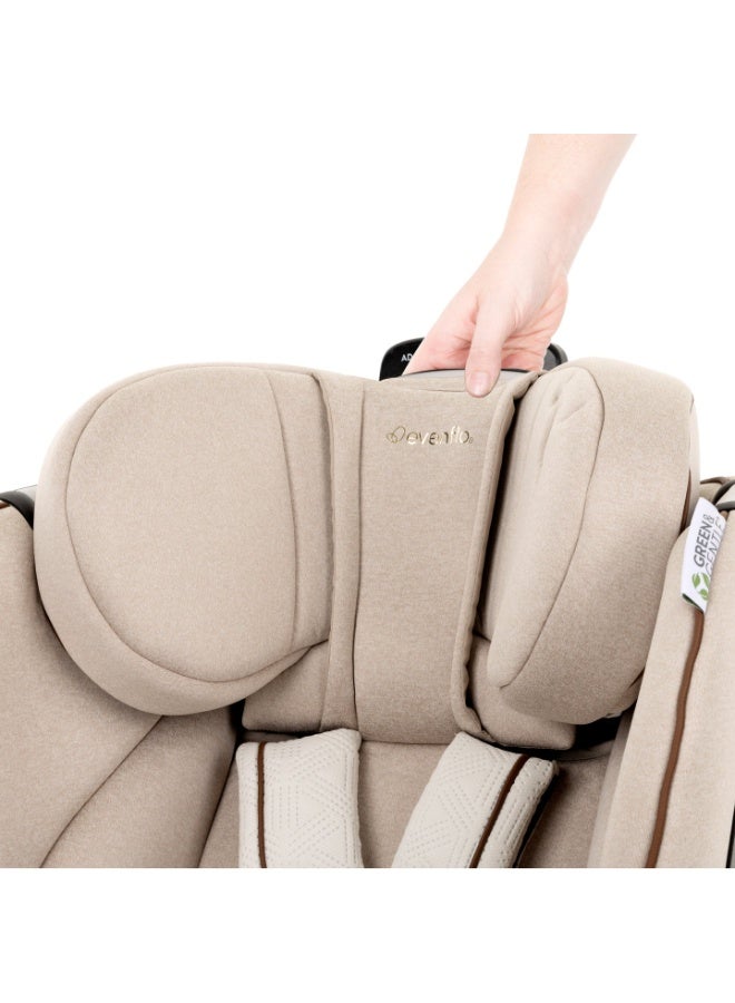 Evenflo - Limited Edition Revolve360 Extend All-in-One Rotational Car Seat with Green & Gentle Fabric - Champagne - Image 5