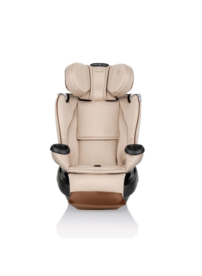 Evenflo - Limited Edition Revolve360 Extend All-in-One Rotational Car Seat with Green & Gentle Fabric - Champagne - Image 3