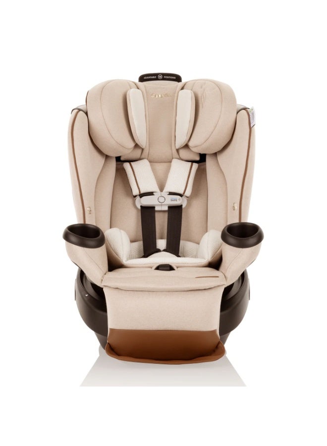 Evenflo - Limited Edition Revolve360 Extend All-in-One Rotational Car Seat with Green & Gentle Fabric - Champagne - Image 1