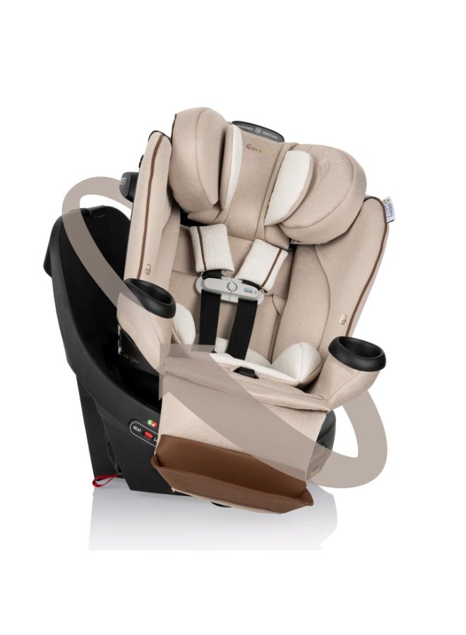 Evenflo - Limited Edition Revolve360 Extend All-in-One Rotational Car Seat with Green & Gentle Fabric - Champagne - Image 2