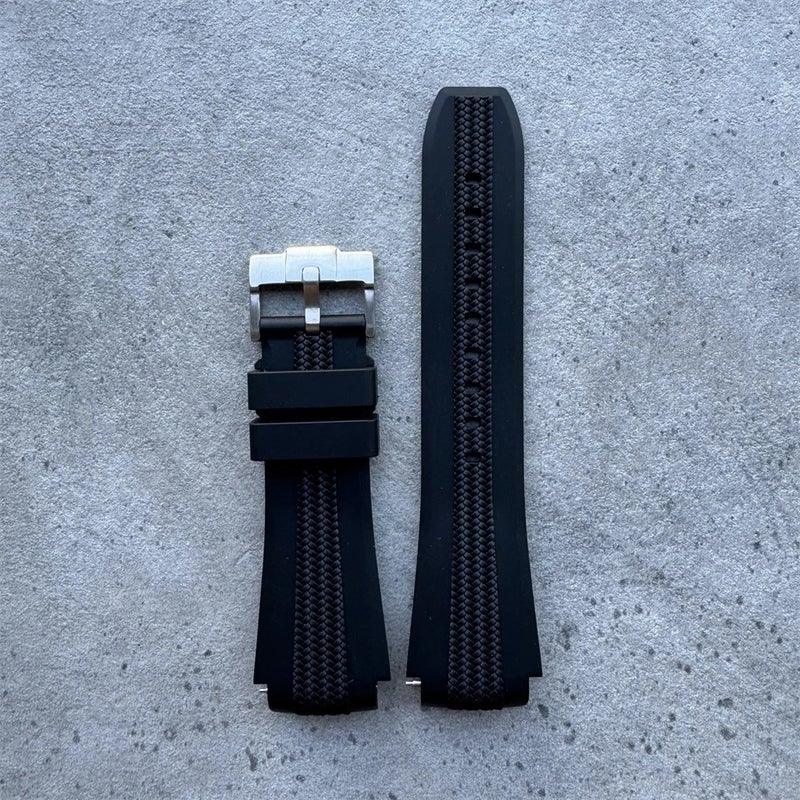 Bluejw Replacement Watch Strap for Moonswatch – 20mm Soft Rubber Watch Band in Dark Grey, Fashionable and Comfortable - Image 1