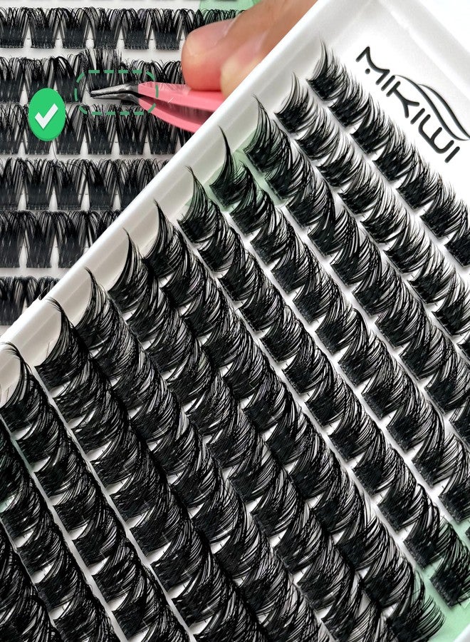 MIKIWI Lash Clusters, 10-18mm Volume Individual Lashes for DIY Eyelash Extensions at Home, D Curl Wispy Cluster Lashes - Image 5