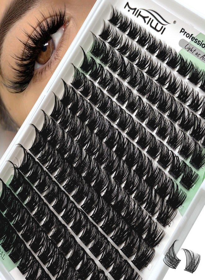MIKIWI Lash Clusters, 10-18mm Volume Individual Lashes for DIY Eyelash Extensions at Home, D Curl Wispy Cluster Lashes - Image 1