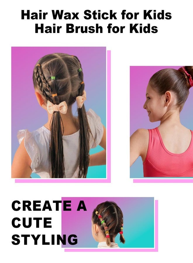 ANWOOR عصا شمع الشعر، فرشاة شعر لتسريح الشعر المتمرد، تجاعيد، تنعيم ذيل الحصان، الكعك - مرهم، بلسم، عصا جل للنساء - ملحقات تصفيف للأطفال، الفتيات - Image 5