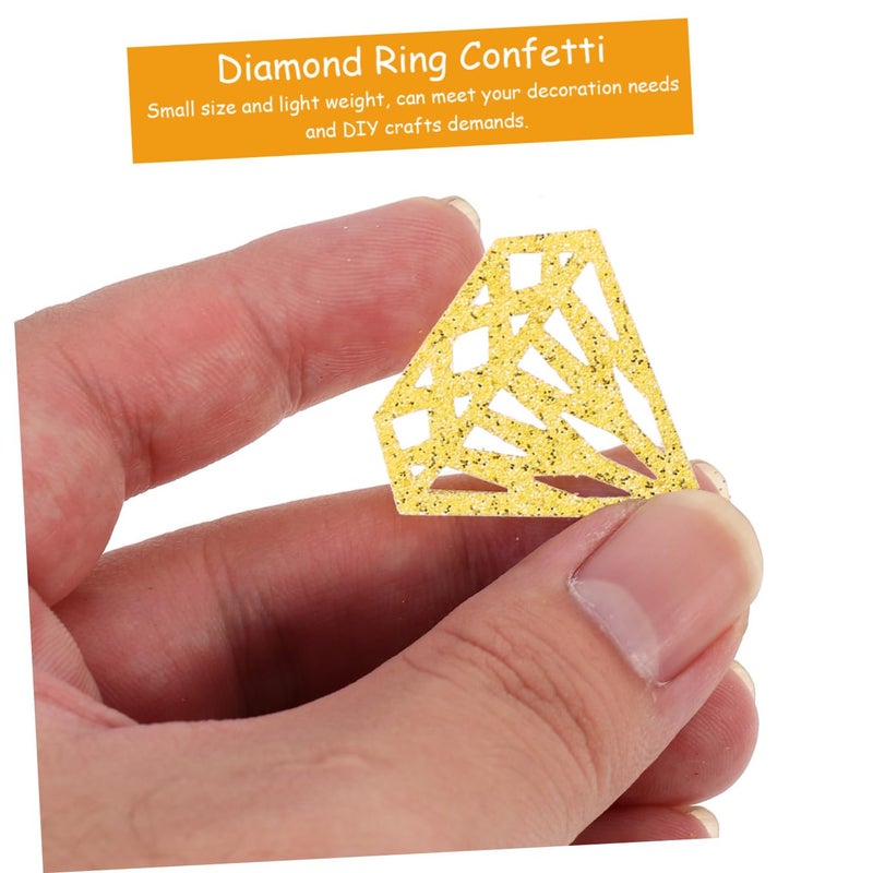 Gold Confetti Rings For Wedding Party Decorations Engagement Celebration - Image 4