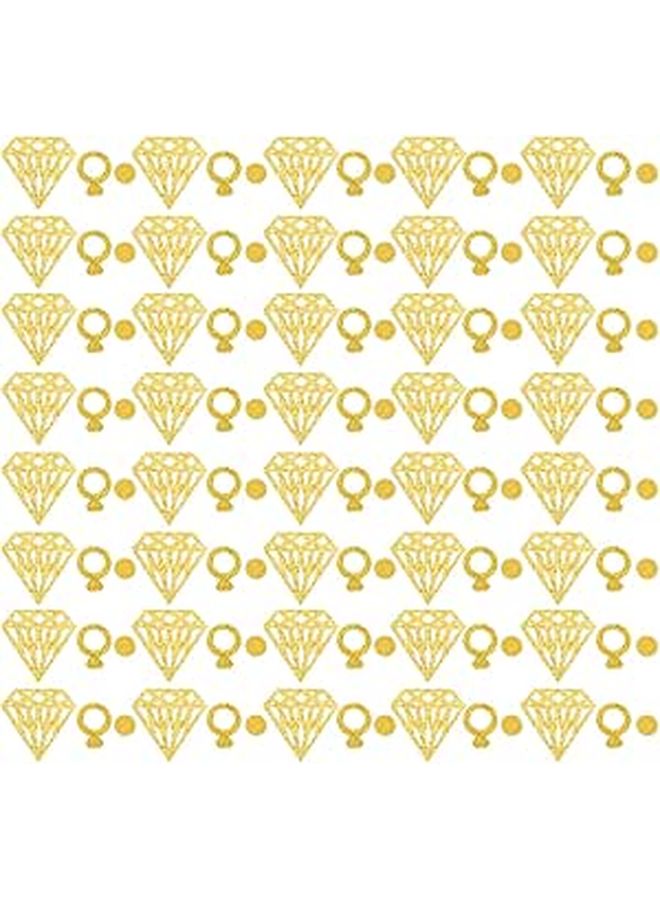Gold Confetti Rings For Wedding Party Decorations Engagement Celebration - Image 1
