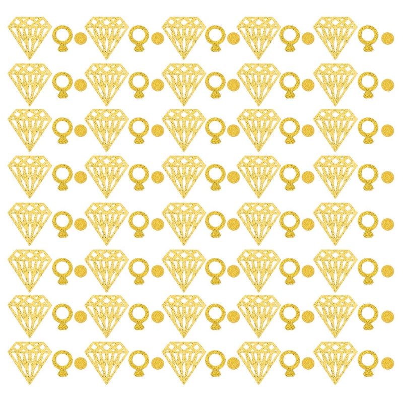 Gold Confetti Rings For Wedding Party Decorations Engagement Celebration - Image 2