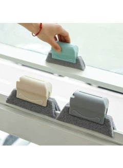 HOUVIDA Plastic Window Groove Frame Cleaning Brush Handheld Window Slot Cleaner Tools Magic Window Cleaning Brush Quickly Clean All Window Slides and Gaps Pack of 2 Each Multicolour 2