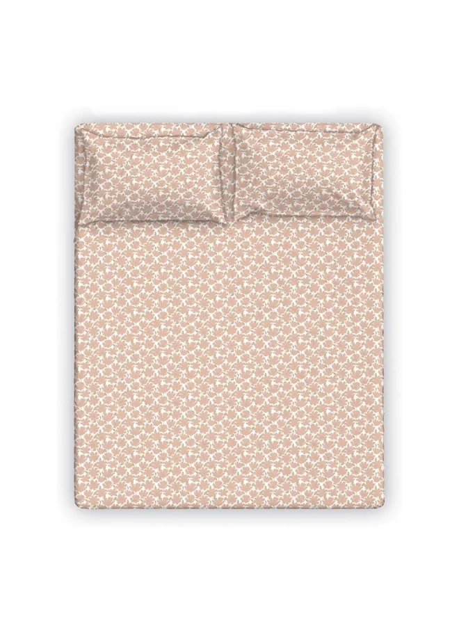 DANUBE HOME Albany Single Bed Fitted Sheet Set 120X200+30 Cm/50X75+15 Cm Florida Pink (ANU-DUB-038 A)