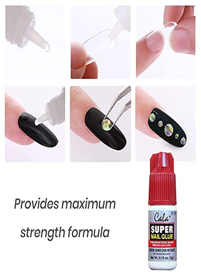 CALA غراء أظافر فائق الجودة للمحترفين | لاصق سائل للأظافر سريع وقوي (4 زجاجات) - Image 4