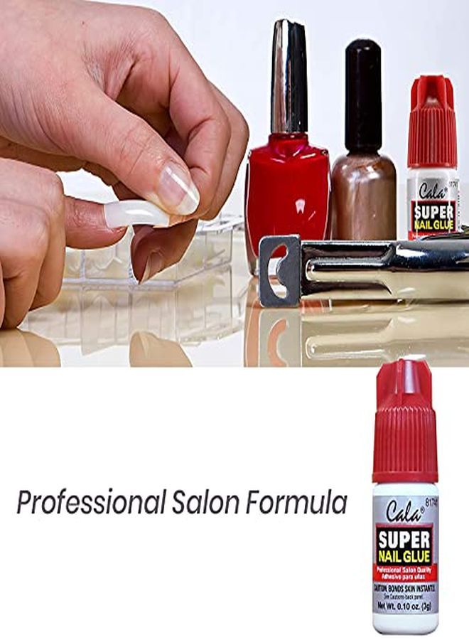 CALA غراء أظافر فائق الجودة للمحترفين | لاصق سائل للأظافر سريع وقوي (4 زجاجات) - Image 5