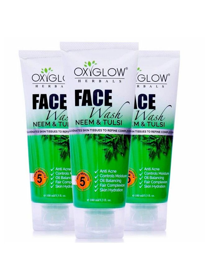 Oxyglow Neem & Tulsi Face Wash (Pack Of 3) - Image 1