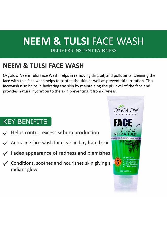 Oxyglow Neem & Tulsi Face Wash (Pack Of 3) - Image 3