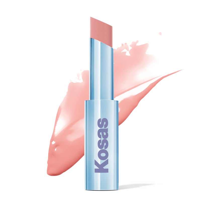 Kosas Wet Stick Moisturizing Shiny Sheer Lipstick with Ceramides, Hyaluronic acid, Peptides and Mango Butter - Soothes, Softens, and Moisturizes Lips â€“ Baby Rose - Image 1