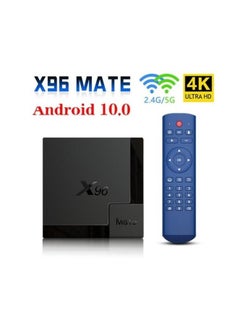X96 X96 Mate Smart TV Box, 4GB RAM + 64GB ROM, Android 10.0 TV Box, Allwinner H616 Quad Core ARM Cortex A53 CPU, Support Dual WiFi 2.4G/5G, 4K/UHD/3D Media Player, H.265 Ethernet 10/100M Set Top Box  - Image 1