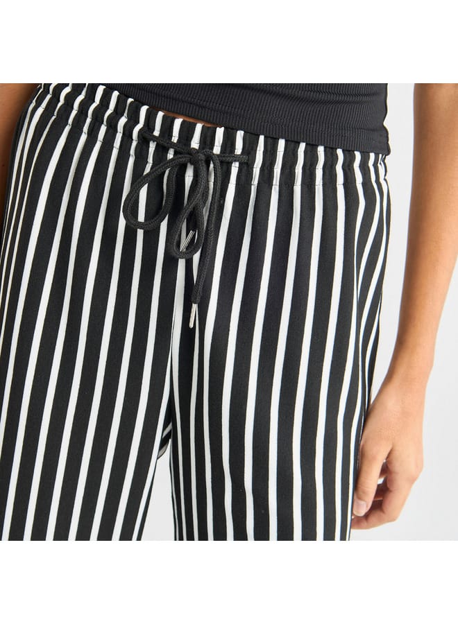 Splash FAV Striped Wide Leg Pants with Drawstring Closure  - Image 4