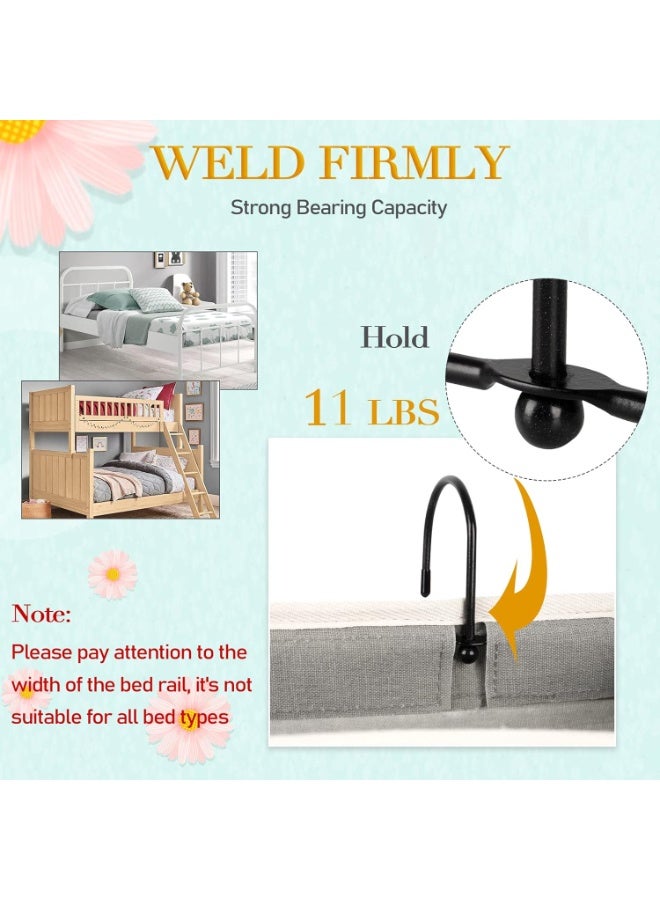 NANAO Bedside Storage Caddy/Bedside Hanging Storage Bag for Headboards Bunk Beds Dorm Rooms Book Phone Magazine Holder (Grey) - Image 2