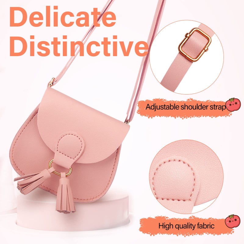 Qiuhome Little Girls Purse Toddler Girl Kid Purses for Little Girls (Pink,Small) - Image 3
